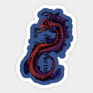 Abyssal fishes with message 2 Sticker